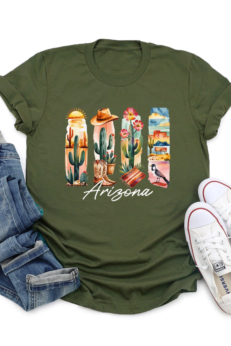 US3001-E3061AZ Arizona State Brushstroke Graphic Tee $12.5