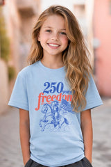 5000B-E3479Z Western 250 Years Freedom Kids Graphic Heavy Cotton Tee $8.5