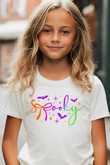 US3001Y-E3109Z Spooky Halloween Kids Graphic Tee $11