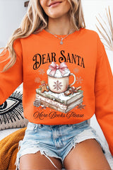 UL180-E3205 Dear Santa Books Graphic Sweatshirt $20