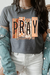 US3001-E3166 Pray Fall Christian Graphic Tee $12.5